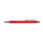 Stylo en plastique avec logo à effet miroir couleur rouge deuxième vue