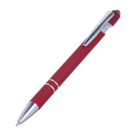 Stylo en aluminium avec finition caoutchoutée et couleur Alu Even couleur rouge septième vue