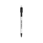 Stylo en ABS avec clip, pointe colorée et Encre Bleue Stilolinea Baron couleur noir avec zone d'impression