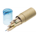 12 crayons de couleur pour enfants avec capuchon taille-crayon Combi couleur bleu deuxième vue