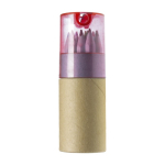 12 crayons de couleur pour enfants avec capuchon taille-crayon Combi couleur rouge première vue
