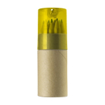 12 crayons de couleur pour enfants avec capuchon taille-crayon Combi couleur jaune première vue
