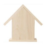 Maison d'oiseaux en bois à peindre avec aquarelle et pinceau Birdhouse couleur marron première vue