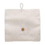 Trousse en lin et coton avec crayons, taille-crayon et gomme Linen couleur beige deuxième vue
