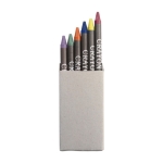 Boîte en carton avec six crayons de couleur Crayons Multicolor 6 première vue