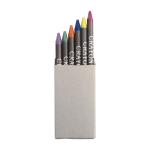 Boîte en carton avec six crayons de couleur Crayons Multicolor 6 troisième vue