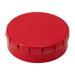 Boîte personnalisable avec 40 pastilles de menthe sans sucre Clic Clac couleur rouge deuxième vue