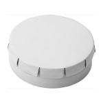Boîte personnalisable avec 40 pastilles de menthe sans sucre Clic Clac couleur blanc deuxième vue