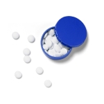 Boîte personnalisable avec 40 pastilles de menthe sans sucre Clic Clac couleur bleu roi deuxième vue