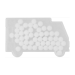 Boîte en forme de camion avec pastilles menthe sans sucre Truck Mentos couleur blanc deuxième vue