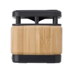 Enceinte avec chargeur en bambou et base surélevée Charger Square couleur bois quatrième vue