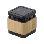 Enceinte avec chargeur en bambou et base surélevée Charger Square couleur bois sixième vue