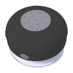 Enceinte multifonction en plastique caoutchouté coloré couleur noir deuxième vue