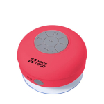 Enceinte multifonction en plastique caoutchouté coloré couleur rouge avec zone d'impression