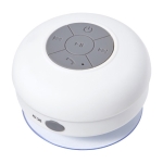 Enceinte multifonction en plastique caoutchouté coloré couleur blanc quatrième vue