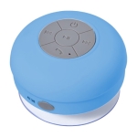 Enceinte multifonction en plastique caoutchouté coloré couleur bleu ciel deuxième vue
