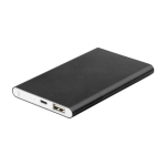 Power Bank personnalisé en aluminium de 4.000 mAh couleur noir deuxième vue