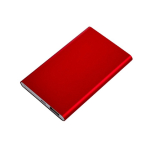 Power Bank personnalisé en aluminium de 4.000 mAh couleur rouge deuxième vue