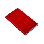Power Bank personnalisé en aluminium de 4.000 mAh couleur rouge troisième vue