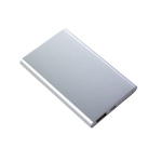 Power Bank personnalisé en aluminium de 4.000 mAh couleur argenté troisième vue
