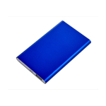 Power Bank personnalisé en aluminium de 4.000 mAh couleur bleu roi deuxième vue