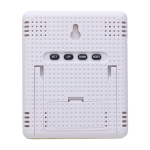 Station météo et horloge en bambou avec support pliable troisième vue