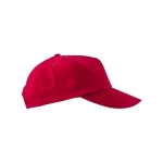 Casquette brodée avec logo et fermeture à boucle en RPET Basic couleur rouge deuxième vue
