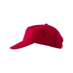 Casquette brodée avec logo et fermeture à boucle en RPET Basic couleur rouge troisième vue