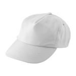 Casquette brodée avec logo et fermeture à boucle en RPET Basic couleur blanc première vue
