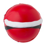 Balle anti-stress publicitaire en forme de Père Noël Santa couleur rouge troisième vue