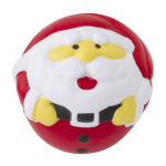 Balle anti-stress publicitaire en forme de Père Noël Santa couleur rouge quatrième vue