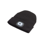 Bonnet d'hiver avec logo et lampe blanche à 3 intensités COB couleur noir troisième vue