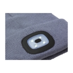 Bonnet d'hiver avec logo et lampe blanche à 3 intensités COB couleur gris foncé cinquième vue