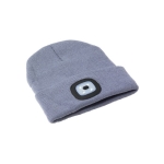 Bonnet d'hiver avec logo et lampe blanche à 3 intensités COB couleur gris foncé septième vue