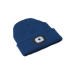 Bonnet d'hiver avec logo et lampe blanche à 3 intensités COB couleur bleu marine quatrième vue