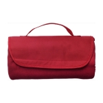 Plaid publicitaire polaire pliable avec poigné 165 g/m² Peak couleur rouge deuxième vue