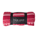 Couverture en polaire à motifs de rennes polyester 180 g/m² Reindeer couleur rouge cinquième vue
