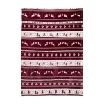 Couverture en polaire à motifs de Noël 260g/m² Navideña couleur bordeaux première vue