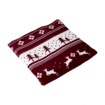 Couverture en polaire à motifs de Noël 260g/m² Navideña couleur bordeaux deuxième vue