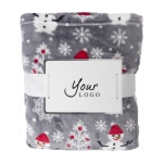 Couverture en polaire à motifs de Noël 260g/m² Navideña couleur gris deuxième vue