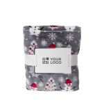 Couverture en polaire à motifs de Noël 260g/m² Navideña couleur gris avec zone d'impression