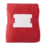 Couverture personnalisée façon peau de mouton 190 g/m² Soft Touch couleur rouge première vue