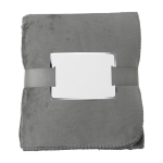 Couverture personnalisée façon peau de mouton 190 g/m² Soft Touch couleur gris première vue