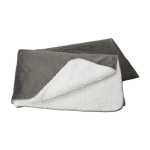 Couverture personnalisée façon peau de mouton 190 g/m² Soft Touch couleur gris deuxième vue