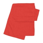 Écharpe polaire en polyester brodé avec votre logo Foulard Polar couleur rouge première vue
