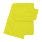 Écharpe polaire en polyester brodé avec votre logo Foulard Polar couleur jaune première vue