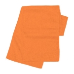Écharpe polaire en polyester brodé avec votre logo Foulard Polar couleur orange première vue