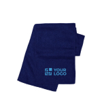Écharpe polaire en polyester brodé avec votre logo Foulard Polar couleur bleu marine avec zone d'impression
