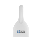 Grattoir à glace promotionnel avec manche en plastique Pocket couleur blanc avec zone d'impression
