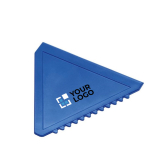 Gratte-glace Triangle couleur bleu avec zone d'impression